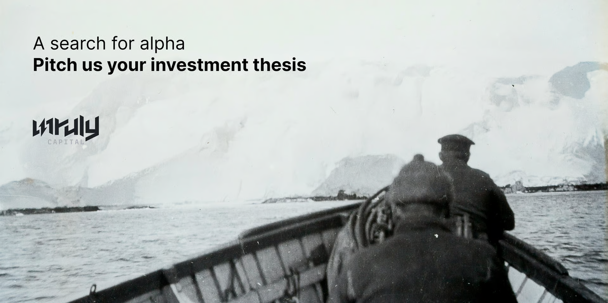 Our constant search for alpha: pitch us your investment thesis